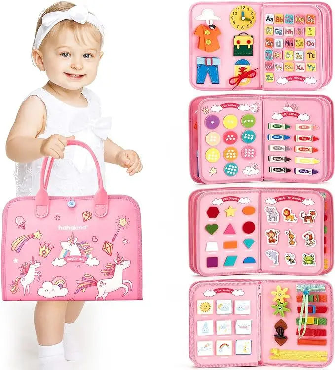 π Felt Busy Book β Sensory Learning Binder with Dry Erase & Fine Motor Activities