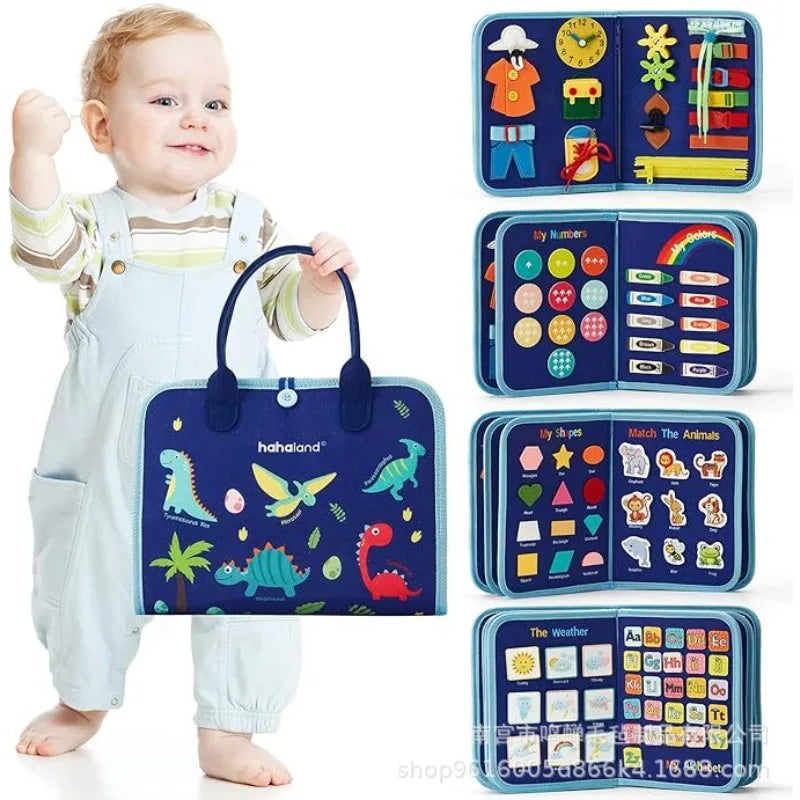 π Felt Busy Book β Sensory Learning Binder with Dry Erase & Fine Motor Activities