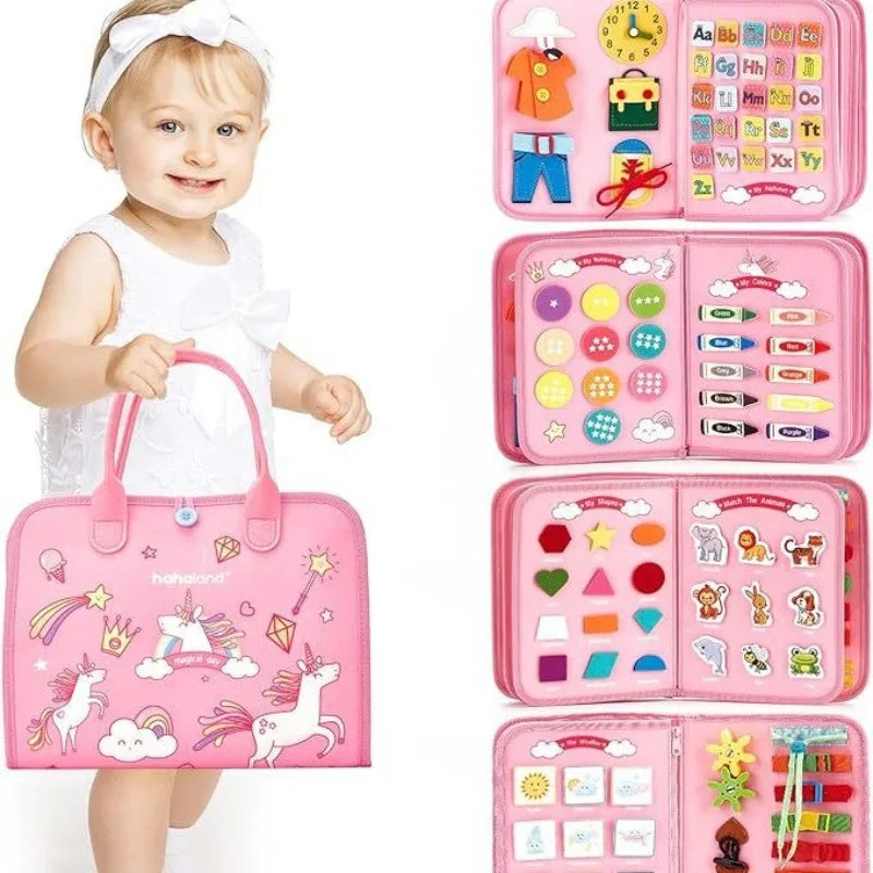 π Felt Busy Book β Sensory Learning Binder with Dry Erase & Fine Motor Activities