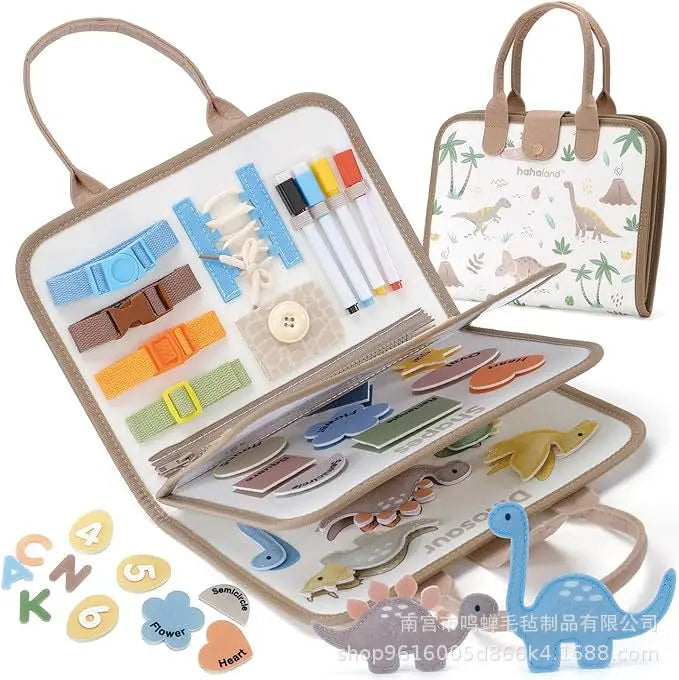π Felt Busy Book β Sensory Learning Binder with Dry Erase & Fine Motor Activities