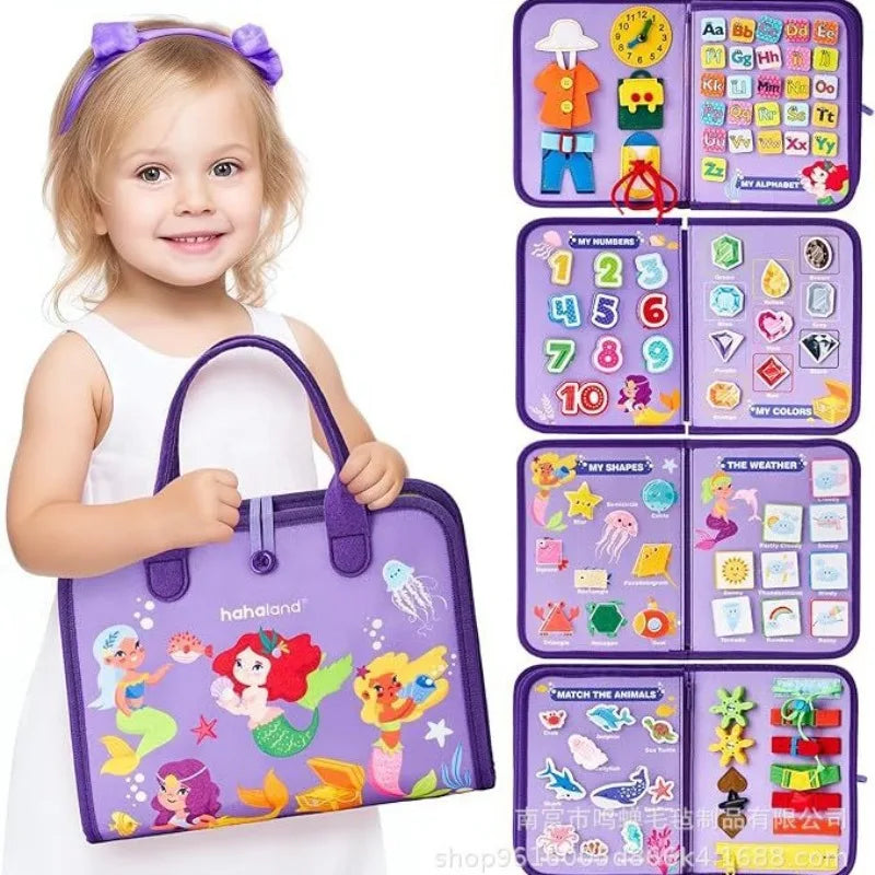 π Felt Busy Book β Sensory Learning Binder with Dry Erase & Fine Motor Activities