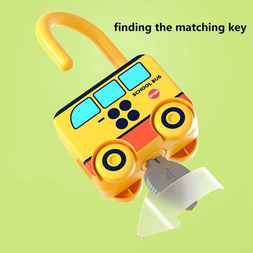Learning Locks with Keys Numbers Matching Counting Montessori Educational Toys Toddlers Sensory Unlock Car Toys Gifts