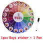 28cm Boys Girls Emotion Management Learning Magnetic Roulette Spin Kid Wheel Game English Board Sucker Pointer Teaching Aids Toy