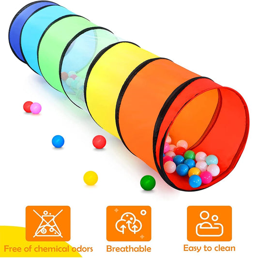 🌈 Rainbow Sensory Tunnel Colorful | Collapsible | Confidence-Building