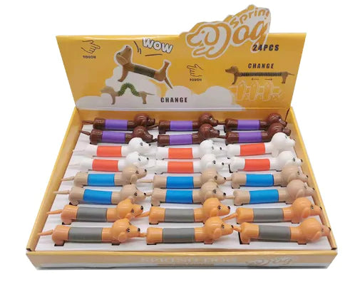 Spring Dog Pop Tubes Sensory Stress Relief Toy Set