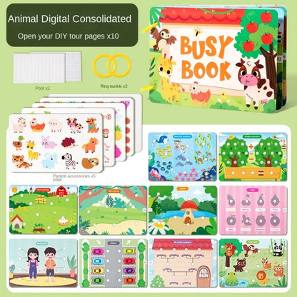 Handmade Montessori Quiet Busy Book Paper Repeated Pasting Quiet Stickers Book Hand Ledger Cartoon