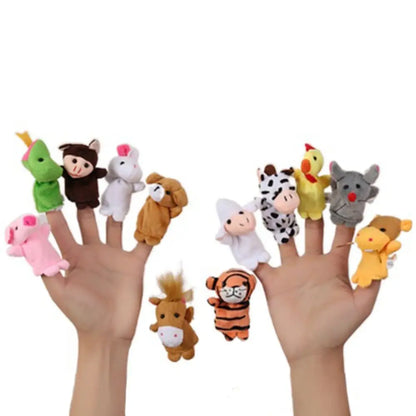 🧠 Educational Toy Mini Animal Hand Puppet Set – Narrating Sensory Finger Puppet Toys 🧸