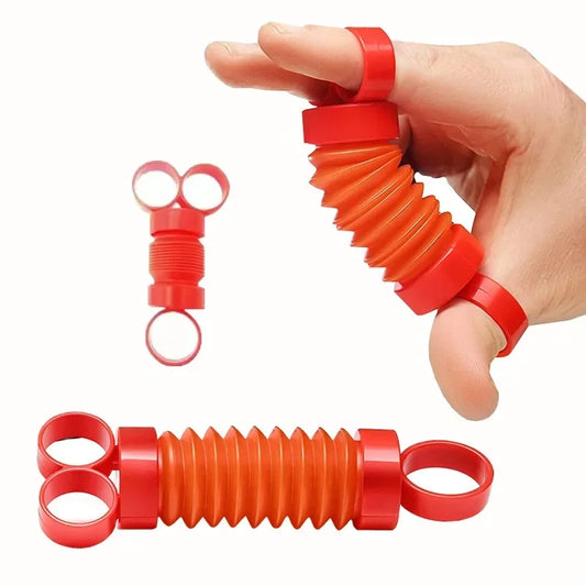 Creative Finger Pull Tube  Finger Exercise Stretch Tube Autism Stress Relief Adult Office Toy Gift Office Decoration