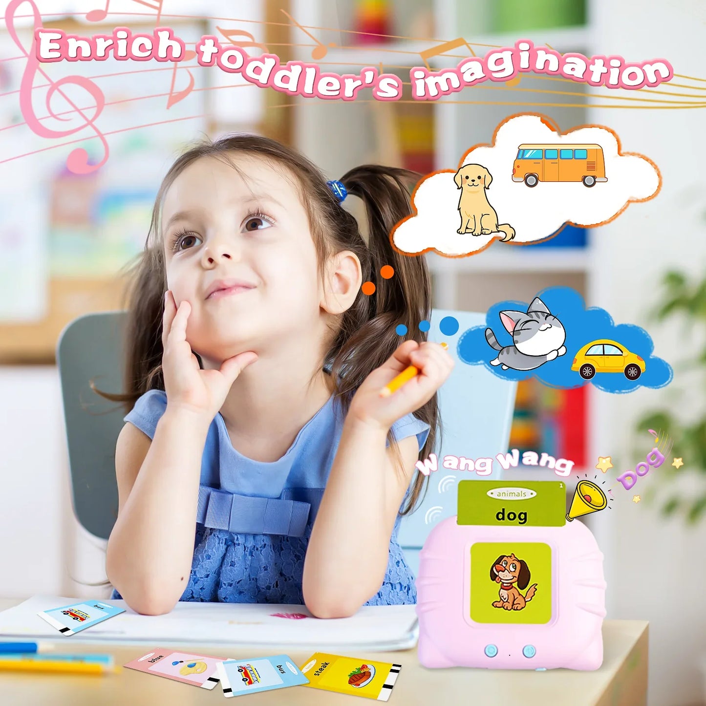 Talking Flash Cards Alphabet Pocket Speech Toys Therapy Autism Sensory Toys for Kids Early Educational Toy English Flashcards