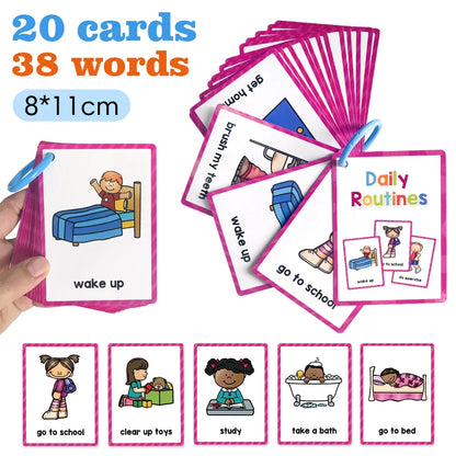 15 Cards My Emotion Feeling English Learning Words Flash Cards kids Educational learn Toys for Children Enlightenment Card