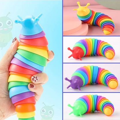 🌈 Sensory Slug Fidget Toy- Wiggle. Wobble. Regulate.