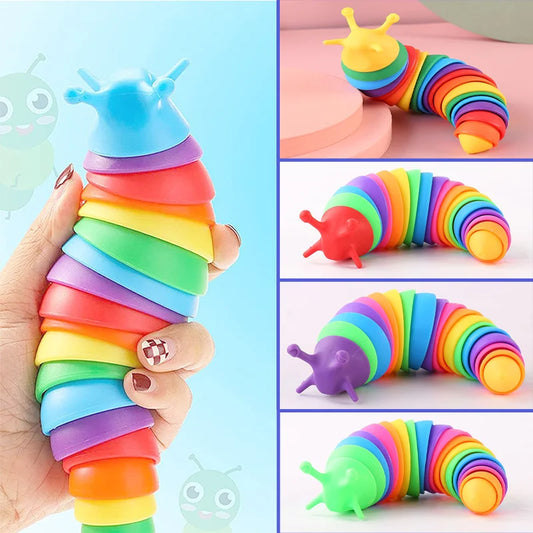 🌈 Sensory Slug Fidget Toy- Wiggle. Wobble. Regulate.