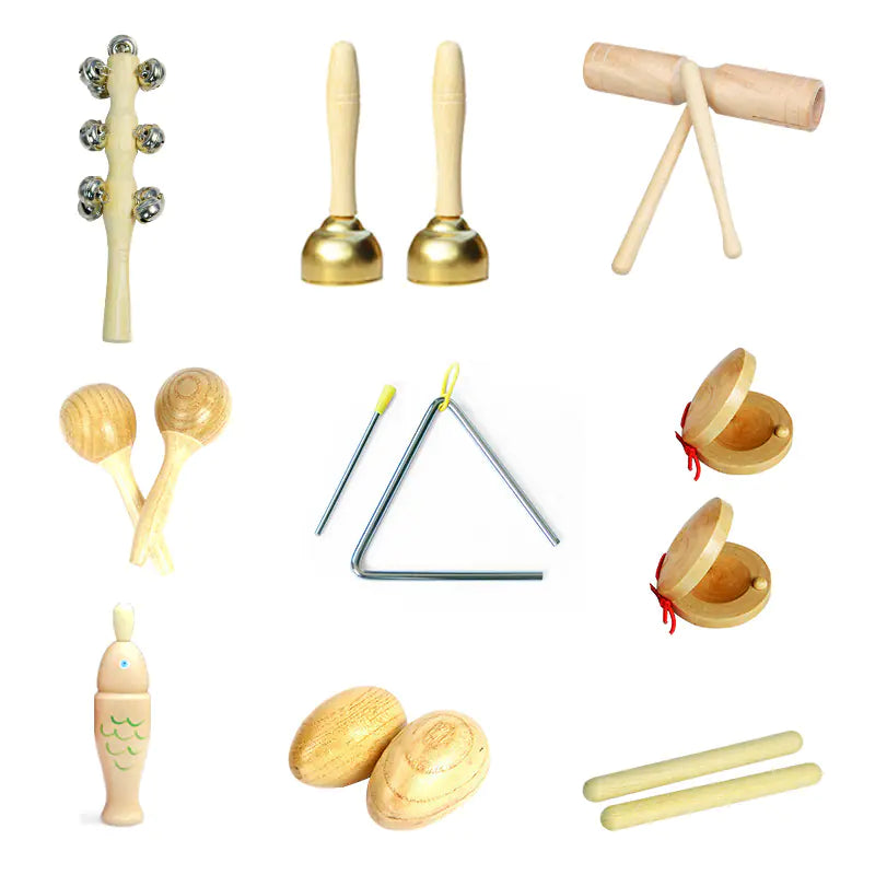 🎶 Wooden Musical Instrument Sets – Montessori Inspired