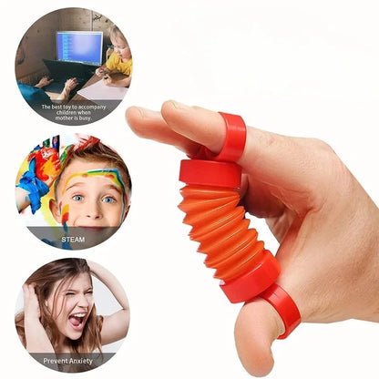 Creative Finger Pull Tube  Finger Exercise Stretch Tube Autism Stress Relief Adult Office Toy Gift Office Decoration
