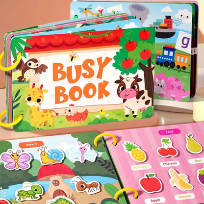 Handmade Montessori Quiet Busy Book Paper Repeated Pasting Quiet Stickers Book Hand Ledger Cartoon