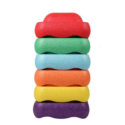 Multi Color Balance Stone For Kid Promoting Stability Stepping Sensory Toy Gift For Birthday