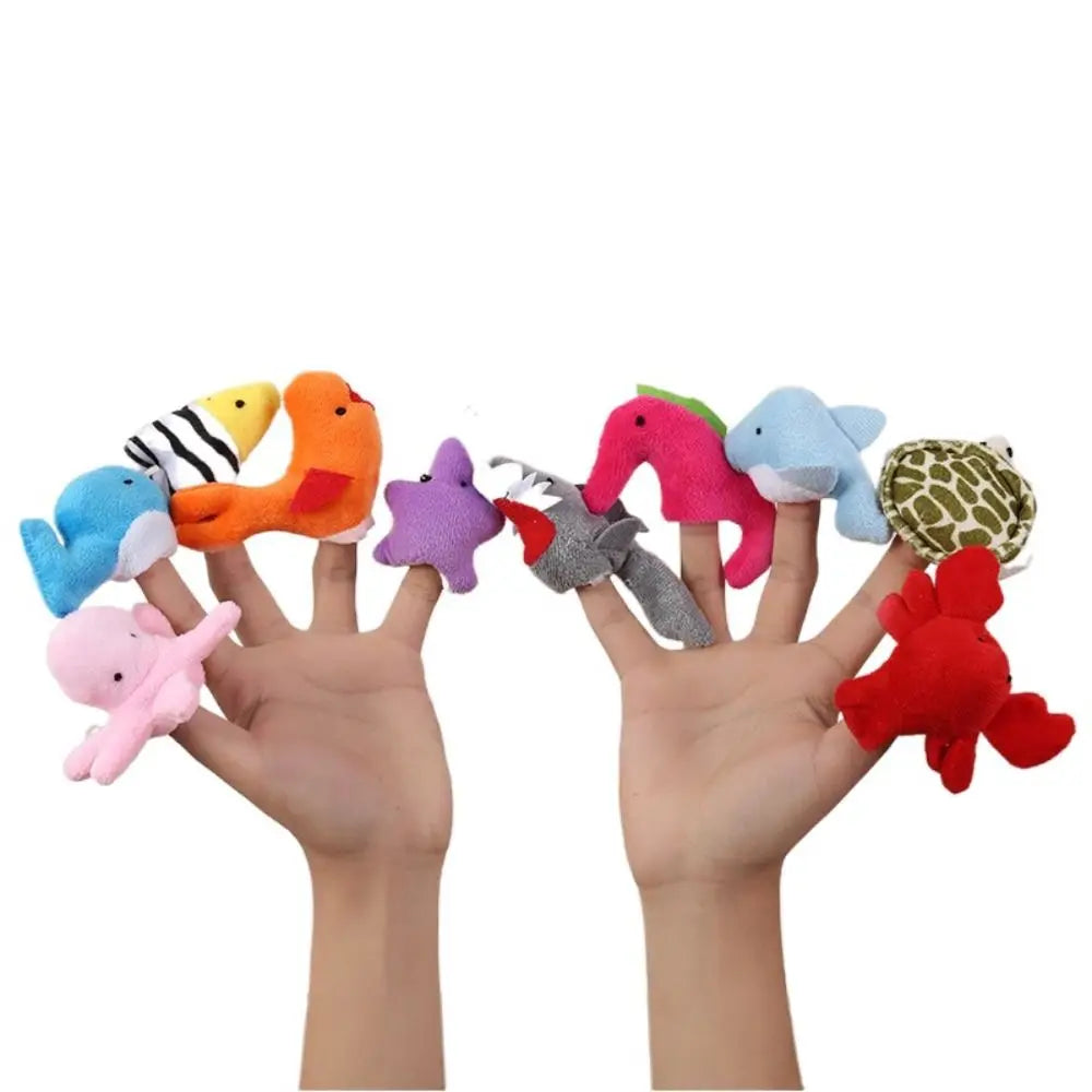 🧠 Educational Toy Mini Animal Hand Puppet Set – Narrating Sensory Finger Puppet Toys 🧸
