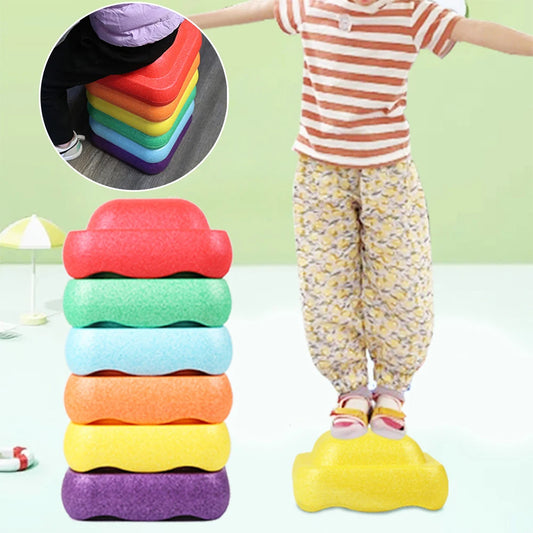 Multi Color Balance Stone For Kid Promoting Stability Stepping Sensory Toy Gift For Birthday