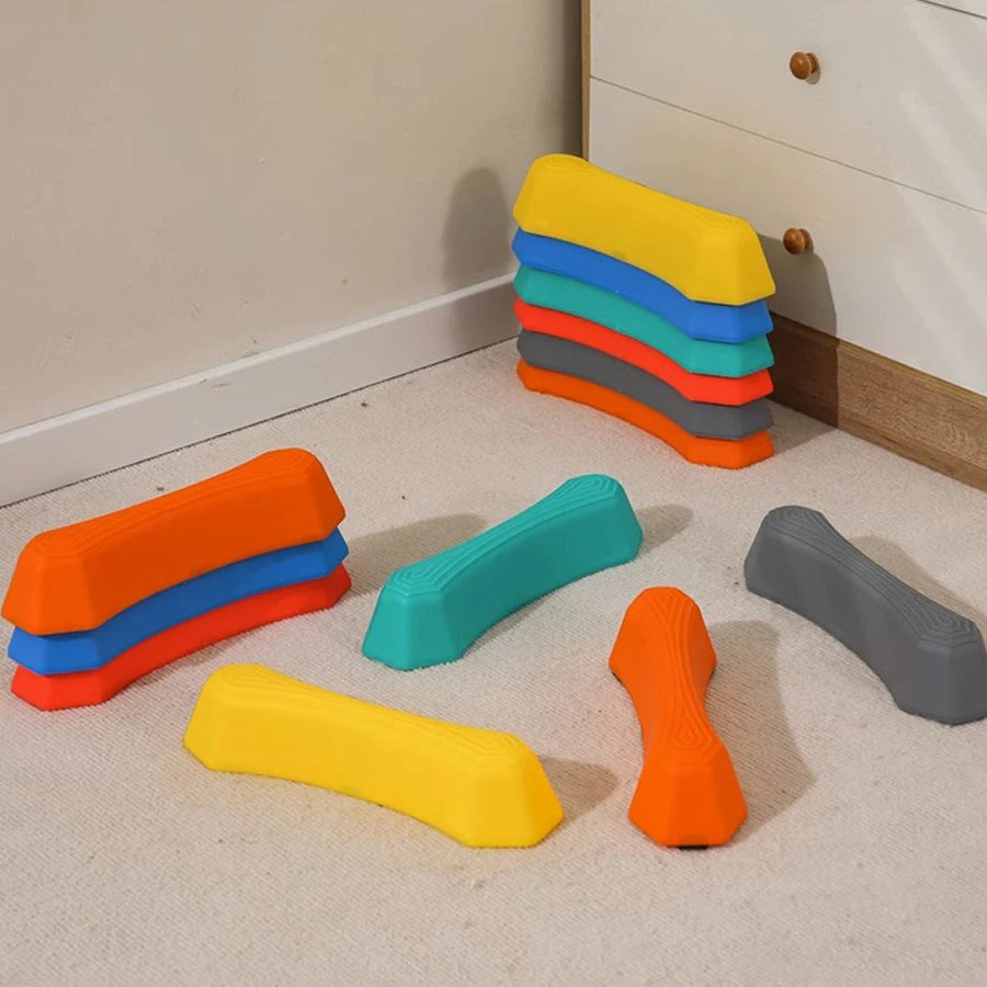 🌈 Rainbow Sensory Stepping Stones – Set of 6