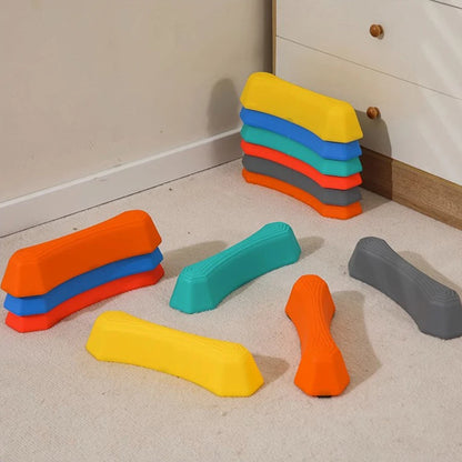 🌈 Rainbow Sensory Stepping Stones – Set of 6