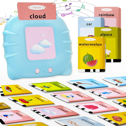 Talking Flash Cards Alphabet Pocket Speech Toys Therapy Autism Sensory Toys for Kids Early Educational Toy English Flashcards