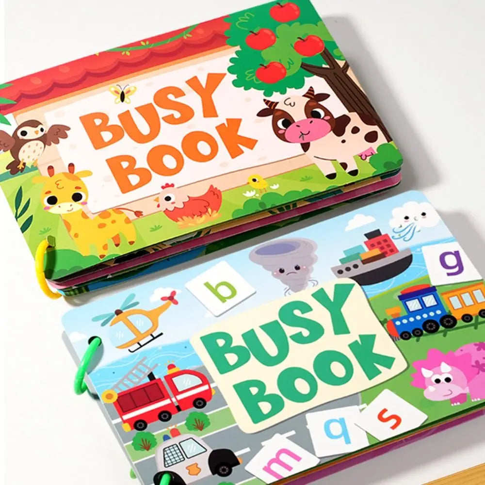 Handmade Montessori Quiet Busy Book Paper Repeated Pasting Quiet Stickers Book Hand Ledger Cartoon