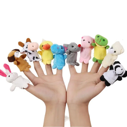 🧠 Educational Toy Mini Animal Hand Puppet Set – Narrating Sensory Finger Puppet Toys 🧸
