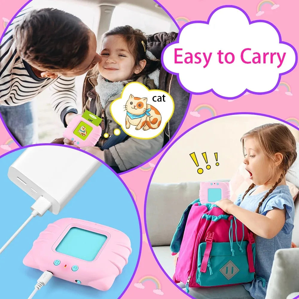 Talking Flash Cards Alphabet Pocket Speech Toys Therapy Autism Sensory Toys for Kids Early Educational Toy English Flashcards