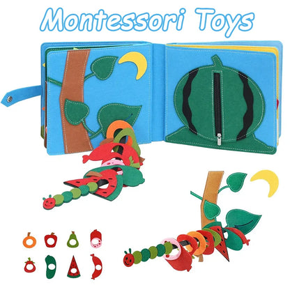 Educational Sensory Toy Montessori Toddlers Busy Board Felt Quiet Book With Farm Animal Scene Storytelling Activity Boys Girls