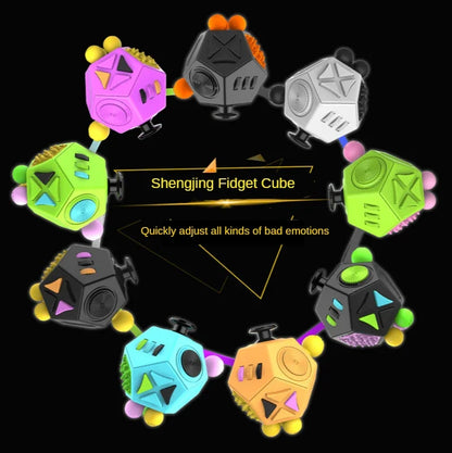 12-Side Sensory Fidget Toy - Therapy Tool for ADHD/OCD/Autism to Improve Focus