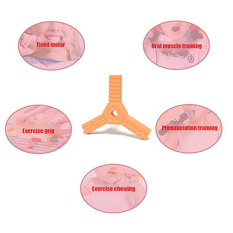 🦷 Y-Shaped Chew Pendant – Textured Sensory Necklace