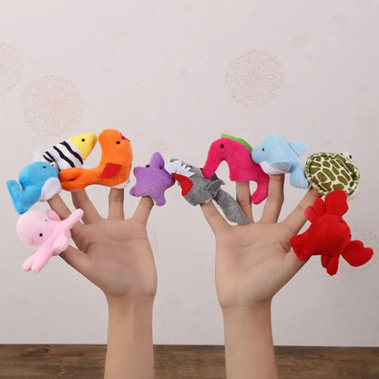 🧠 Educational Toy Mini Animal Hand Puppet Set – Narrating Sensory Finger Puppet Toys 🧸