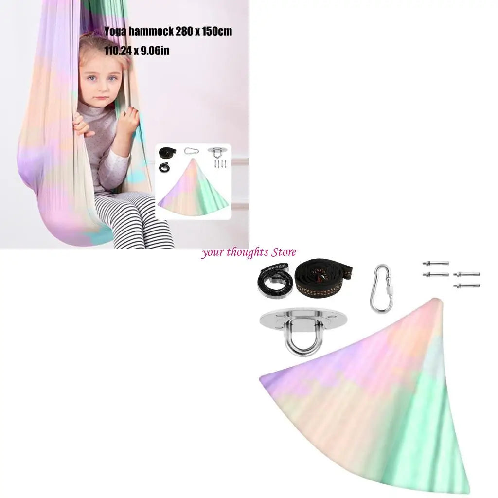 🌙 Sensory Stretch Swing – Soft Cocoon Hammock Comforting | Movement-Based | Sensory-Safes Double Layers Hanging Cloth Comfortable Cuddle Swings 4XBB