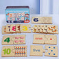 Montessori Number Matching Toys Cartoon Animal Points Brain Traing Toys Intellectual Multifunction Number Matching Card Game