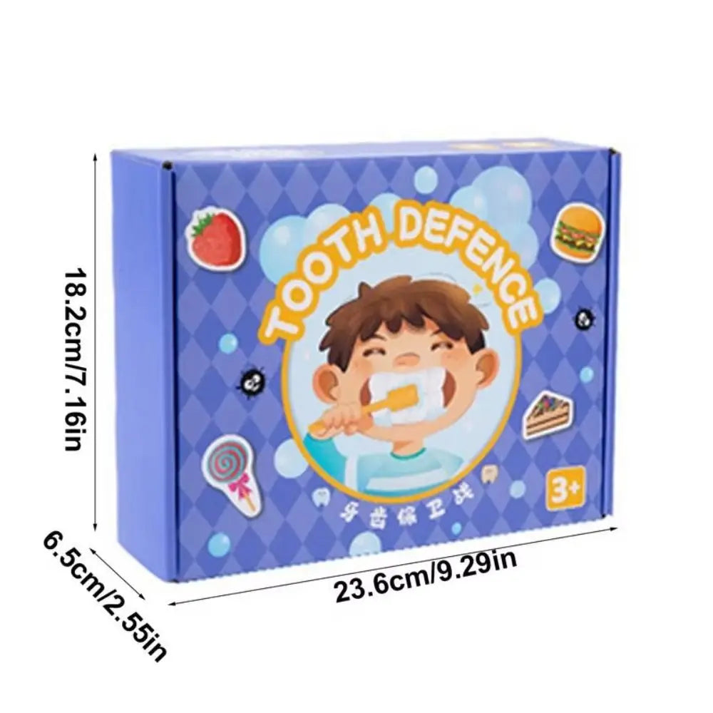 Simulation Brushing Teeth Game with Toothbrush Counting Montessori Parish Toy Fine Motor Teeth Model