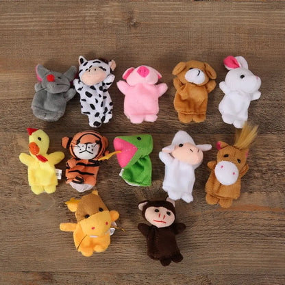 🧠 Educational Toy Mini Animal Hand Puppet Set – Narrating Sensory Finger Puppet Toys 🧸