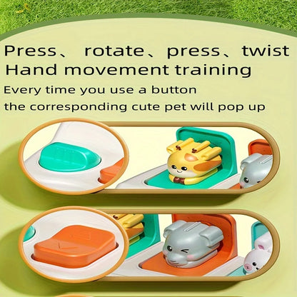 Montessori Pop up Animal Toys and Learning Boxes - Enhance Logic and Motor Skills, Suitable for Children's Birthday Gifts