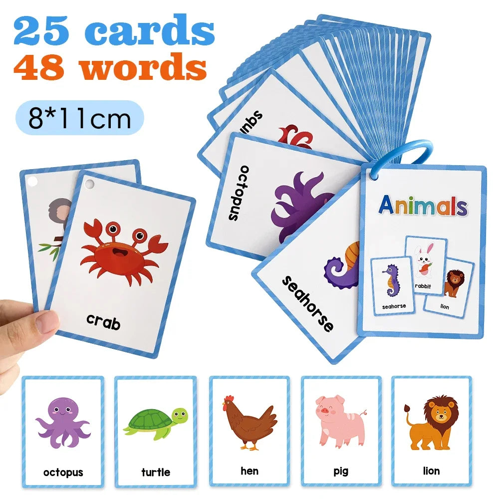 15 Cards My Emotion Feeling English Learning Words Flash Cards kids Educational learn Toys for Children Enlightenment Card