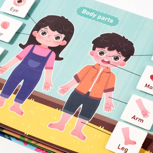 Handmade Montessori Quiet Busy Book Paper Repeated Pasting Quiet Stickers Book Hand Ledger Cartoon
