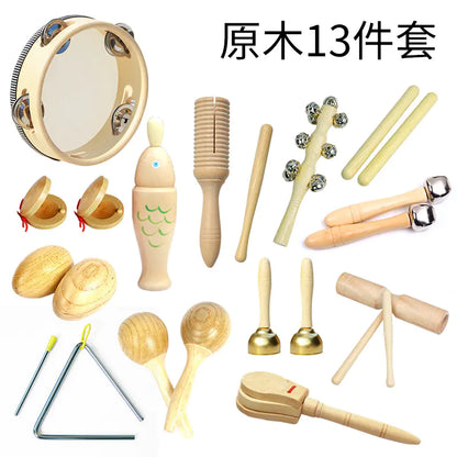 🎶 Wooden Musical Instrument Sets – Montessori Inspired