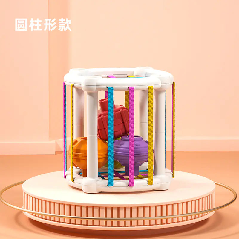 Rainbow Sensory Baby Learning Toy - Multi-Functional Cube