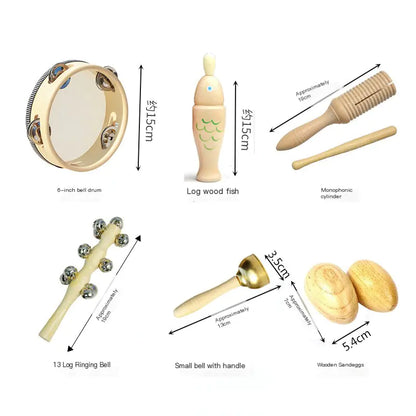 🎶 Wooden Musical Instrument Sets – Montessori Inspired