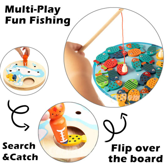 🎣 Montessori Wooden Fishing Toy – Play, Learn & Regulate