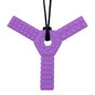 🦷 Y-Shaped Chew Pendant – Textured Sensory Necklace