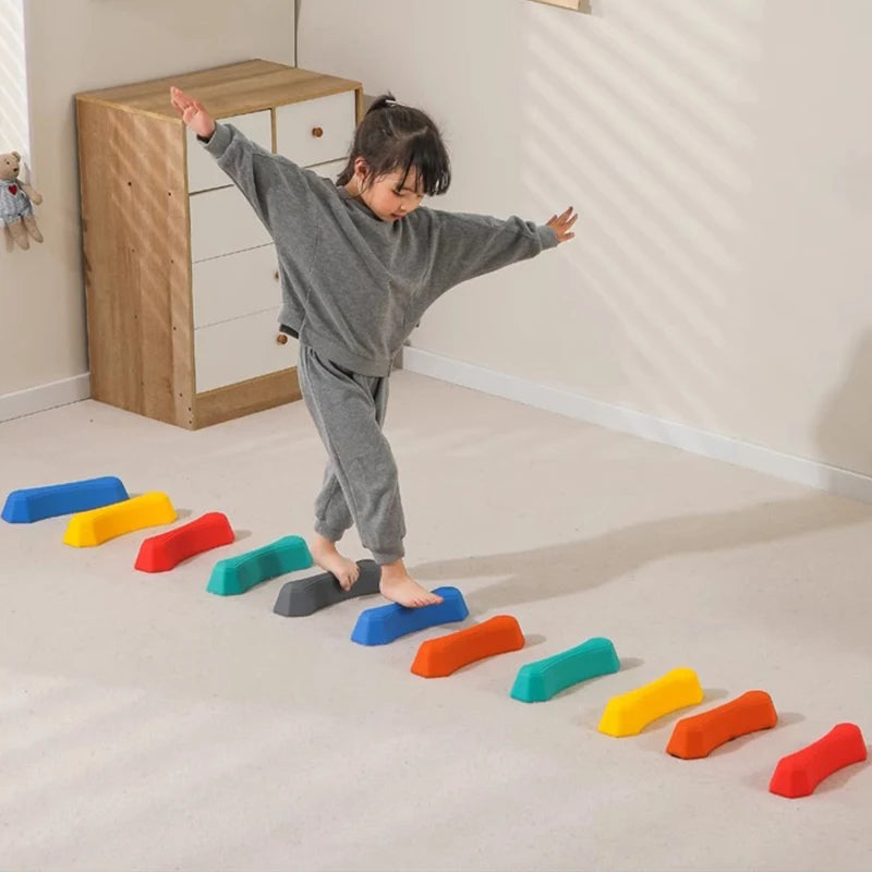 🌈 Rainbow Sensory Stepping Stones – Set of 6