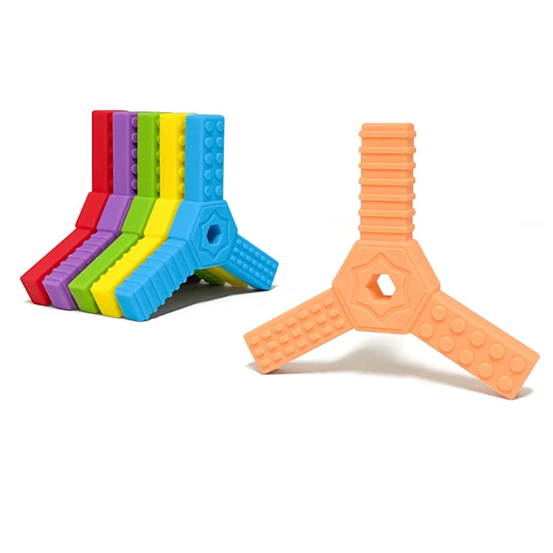 🦷 Y-Shaped Chew Pendant – Textured Sensory Necklace