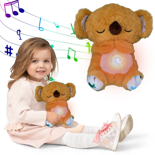 30cm Breathing Stuffed Soothing Koala Toy Koala Music Appease Plush Animal Toys Kids Sleep Companion Anxiety Relief Plush Dolls
