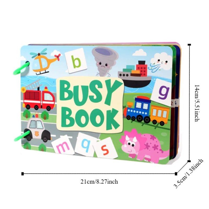 Handmade Montessori Quiet Busy Book Paper Repeated Pasting Quiet Stickers Book Hand Ledger Cartoon