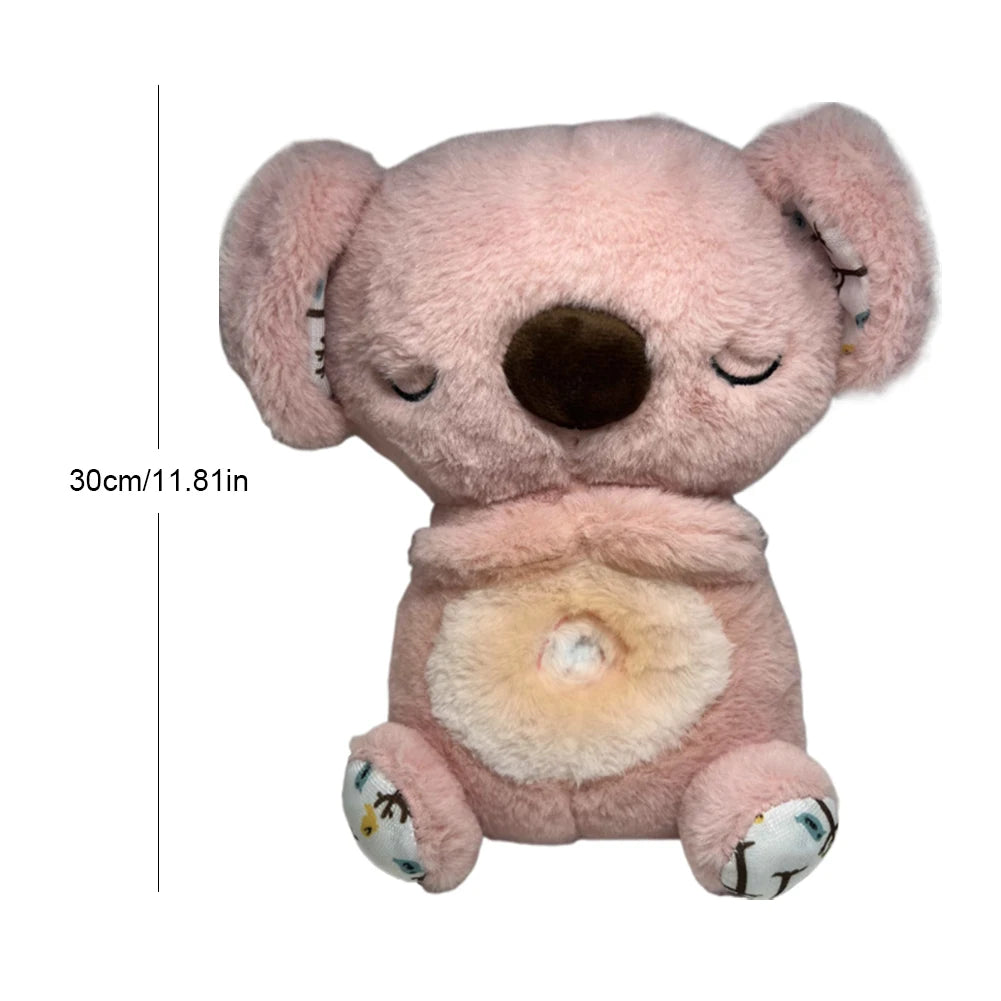 30cm Breathing Stuffed Soothing Koala Toy Koala Music Appease Plush Animal Toys Kids Sleep Companion Anxiety Relief Plush Dolls