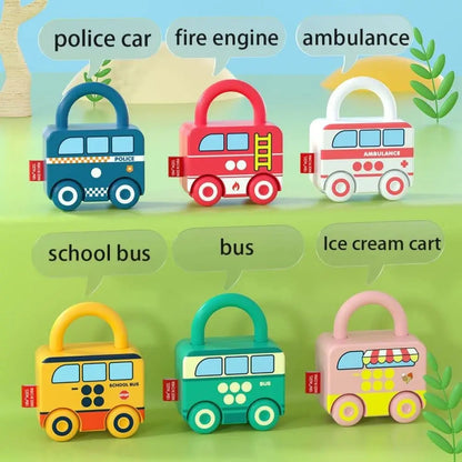Learning Locks with Keys Numbers Matching Counting Montessori Educational Toys Toddlers Sensory Unlock Car Toys Gifts